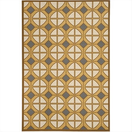 Safavieh 6 Ft. - 7 In. X 9 Ft. - 6 In. Rectangle- Indoor - Outdoor Hampton Camel And Ivory Power Loomed Rug HAM510AC-6